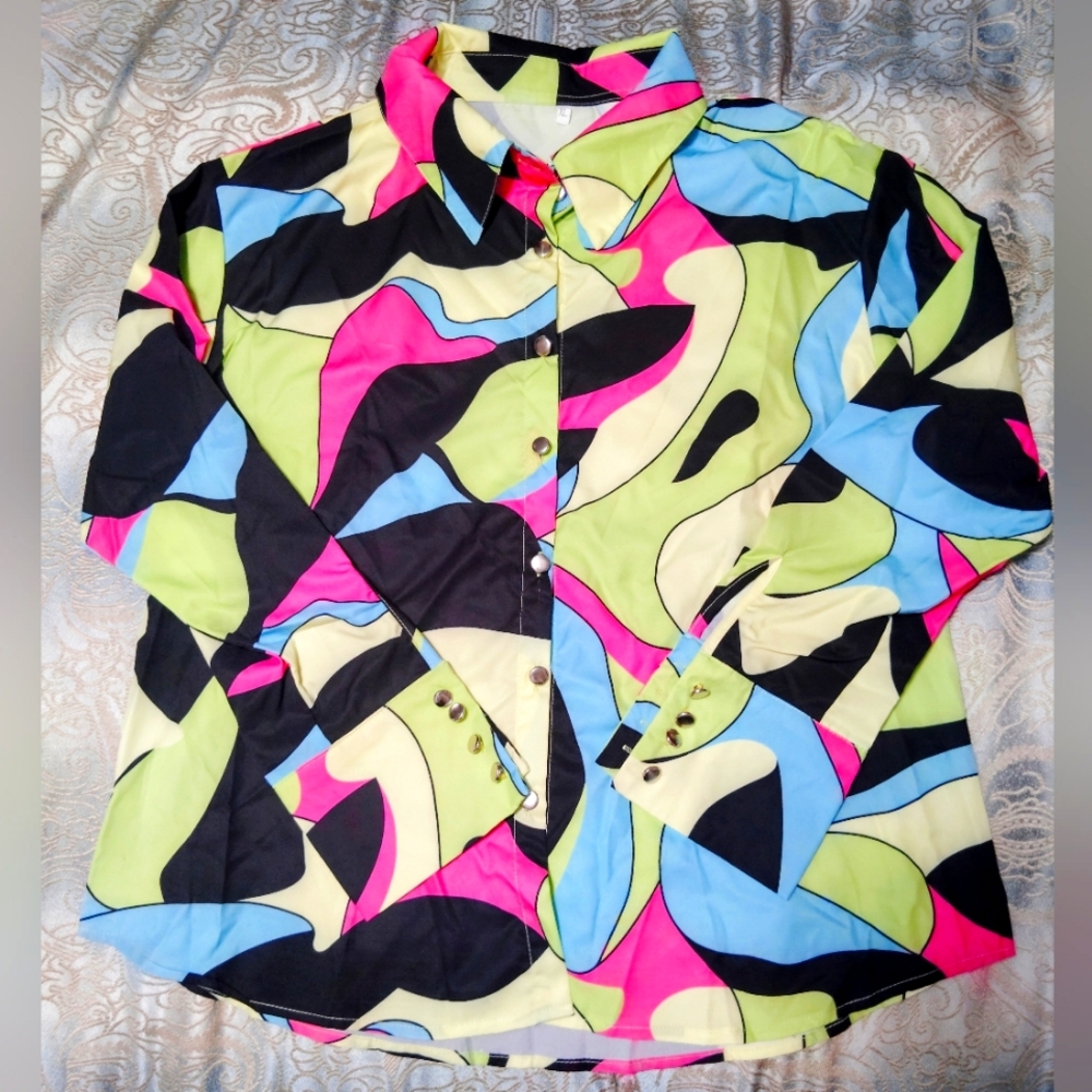 Colorful Abstract Women's Shirt